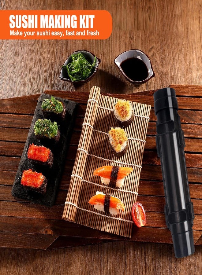 SmileTools Sushi Making Kit, Sushi Roller, Sushi Bazooka, Sushi Maker, Bamboo Sushi Rolling Mat For Beginners (Black) - Image 4