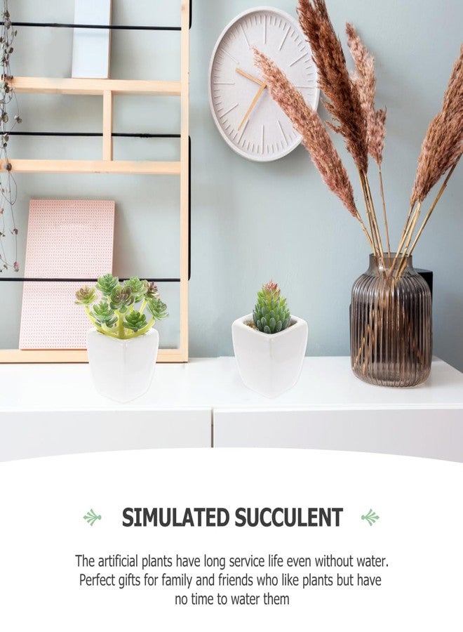 IMIKEYA 6pcs Simulated Succulents Artificial Plants for Outdoors Mini Fake Plants House Decorations for Home Decorative Faux Succulent unpotted Succulents Plants Fake Cactus Cacti Plants - Image 5
