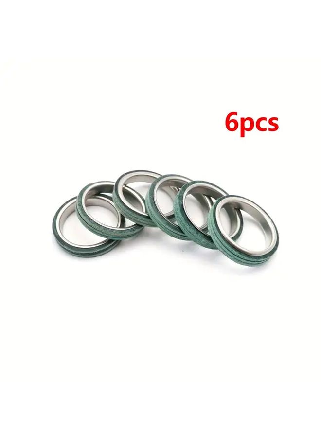 Green 6pcs Motorcycle Exhaust Gasket For GY6 50cc 125cc 150cc QMB139 Engine Maintenance - Image 2