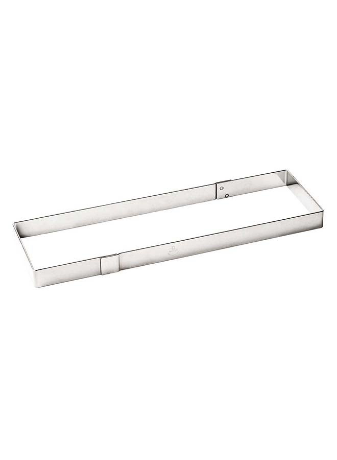 Stainless Steel Rectangular Ring for Sponge Cake & Tarts - (37cm x 9cm x 4cm), 2mm Thickness, France