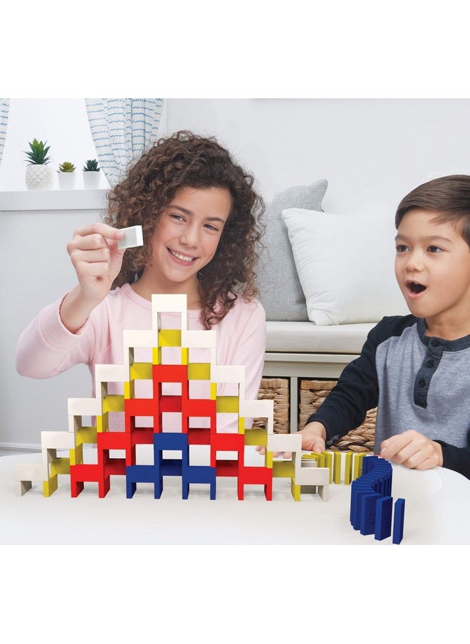 Spin Master Games - H5 Domino Creations 100Piece Set ; Kids Games For Game Night ; Building Toys For Outdoor Games ; Lily Hevesh Dominoes Set For Adults & Kids Ages 5+ - Image 1