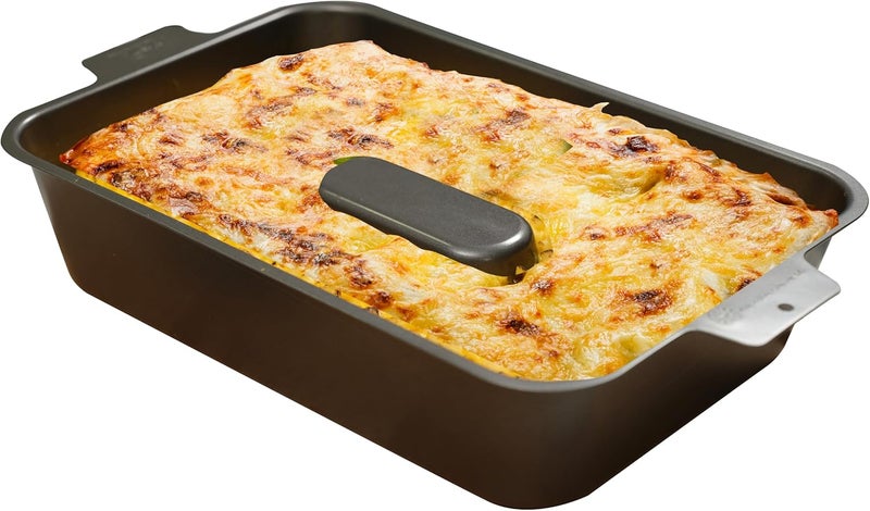 Jokari 9x13 Inch Thermal Ridge Baking Pan with Center Heating Spine to Promote Even Baking for Lasagnas, Cakes, Casseroles and More. No More Soggy Centers or Unevenly Baked Meals or Desserts - Image 1