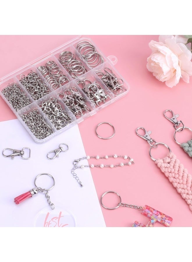 Arabest 523PCS Keychain Making Kit, Keychain Making Supplies Including Keychains Clips Hooks, Key Chain Rings, Lobster Claw Clasps and Jump Rings for Jewelry Making Supplies, Crafts - Image 2