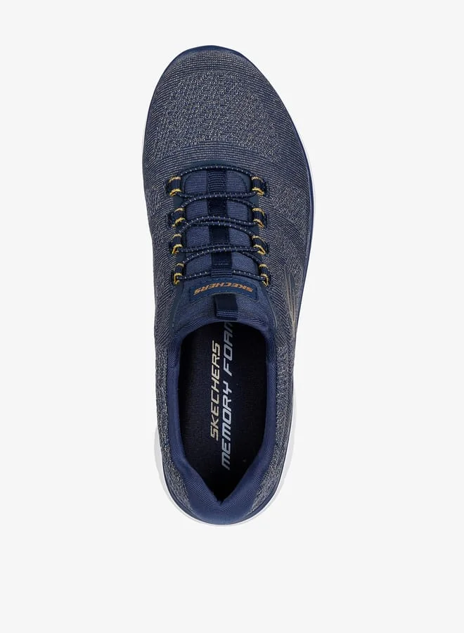 سكيتشرز Womens Textured Sports Shoes with Lace-Up Closure - SUMMITS