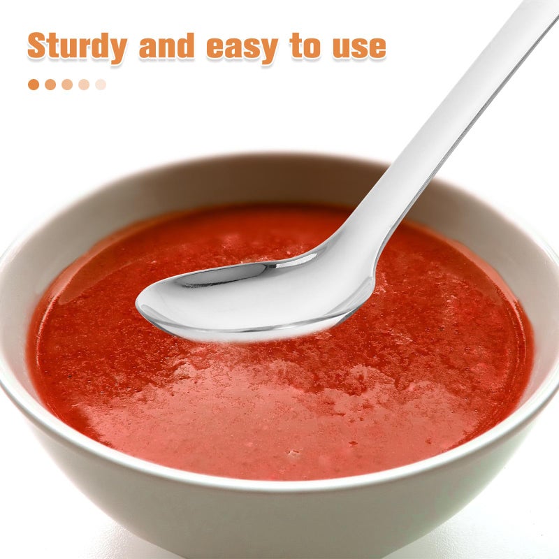 4Pcs 304 Stainless Steel Large Serving Ladles for Pasta Soup and Kitchen - Image 4