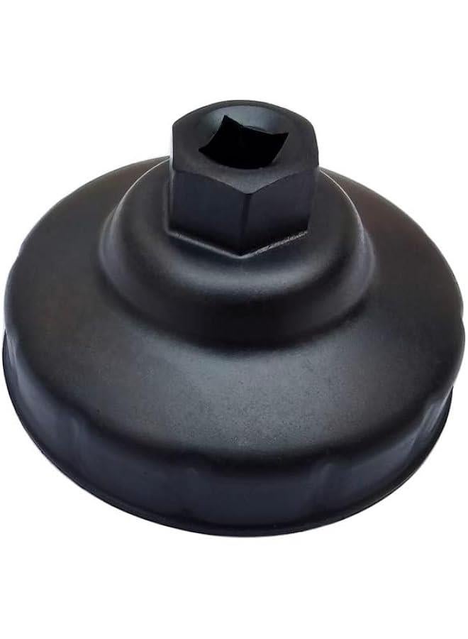 Generic 76mm 12 Flutes Oil Filter Wrench for BMW. Steel Oil Filter Cap Socket Removal Tool for BMW and Harley Davidson Oil Filters With 76x 12 flutes  - Image 2