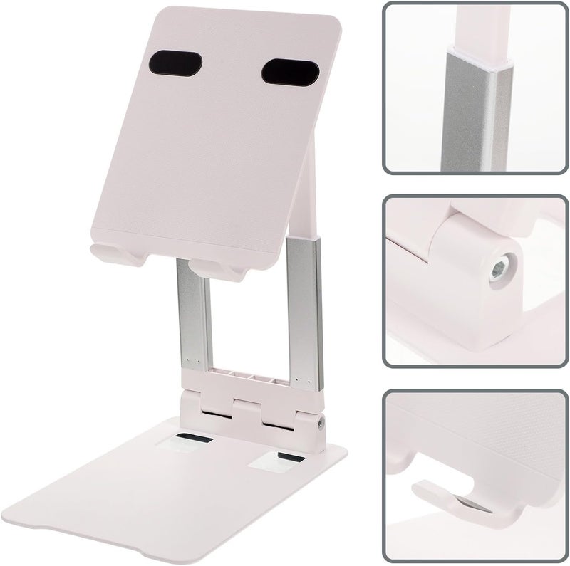 Adjustable Metal Tablet Holder and Laptop Bracket for Desktop Use, Extendable Height Computer Stand Compatible with Tablets and Phones for Home Office - Image 4