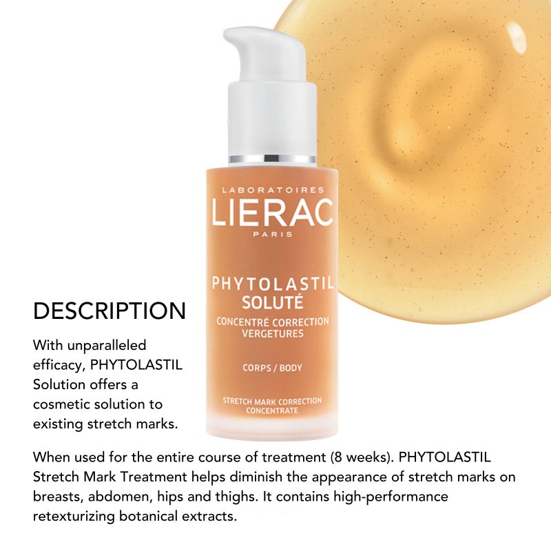 Lierac Phytolastil Stretch Mark Removal Serum - Firms Skin, Fades Cellulite, Diminishes Stretch Marks on Breasts, Abdomen, Hips and Thighs - Hydrating & Firming for All Skin Types - 75ml - Image 4