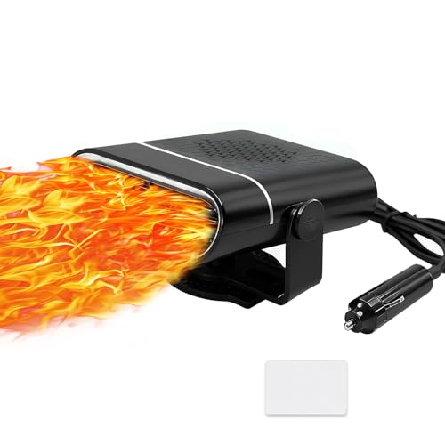 BSTGEKELY 150W 12V car heater and Fan, Portable Auto Defroster Defogger with Dual Mode, 360° Rotatable for Interior Warming and Cooling, Easy Plug-in - Image 1