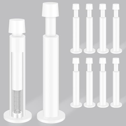 KOLAKO Door Stoppers 10 Pack Door Stop 44 Inch Door Stopper for Wall White Long Doorstop with Soft Rubber Bumper Baseboard Door Stops - Image 1
