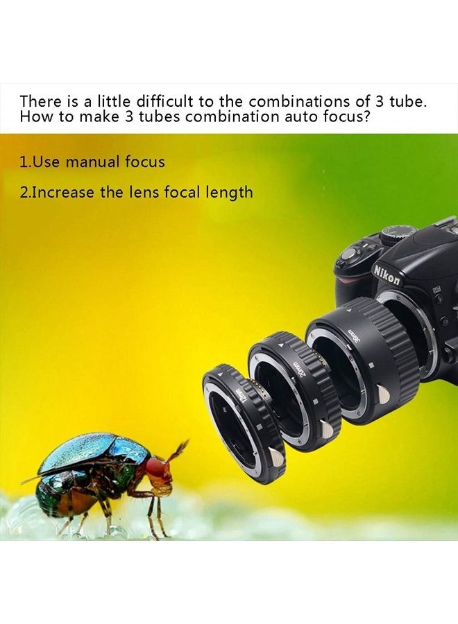 Mcoplus Extnp Auto Focus Macro Extension Tube Set (12mm 20mm 36mm) for Nikon AF AF-S DX FX SLR Cameras - Image 4