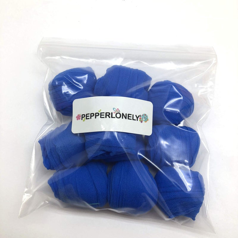 PEPPERLONELY Forest Sapphire Blue 10PC 23 Inch Nylon Stocking Flower Fabric for Flowers Making - Sapphire Blue - Image 4
