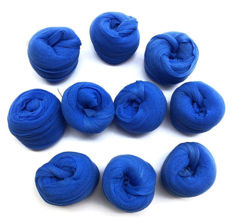 PEPPERLONELY Forest Sapphire Blue 10PC 23 Inch Nylon Stocking Flower Fabric for Flowers Making - Sapphire Blue - Image 1