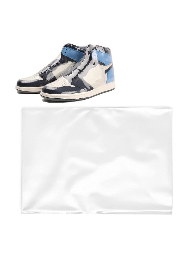 Y&D PVC Heat Shrink Wrap Bags, 100Pcs 11x18 Inches Bags for Gifts, Sneaker Plastic Large Shoes Protector Effectively Avoid Sole Yellowing and Keep Dust Away 
