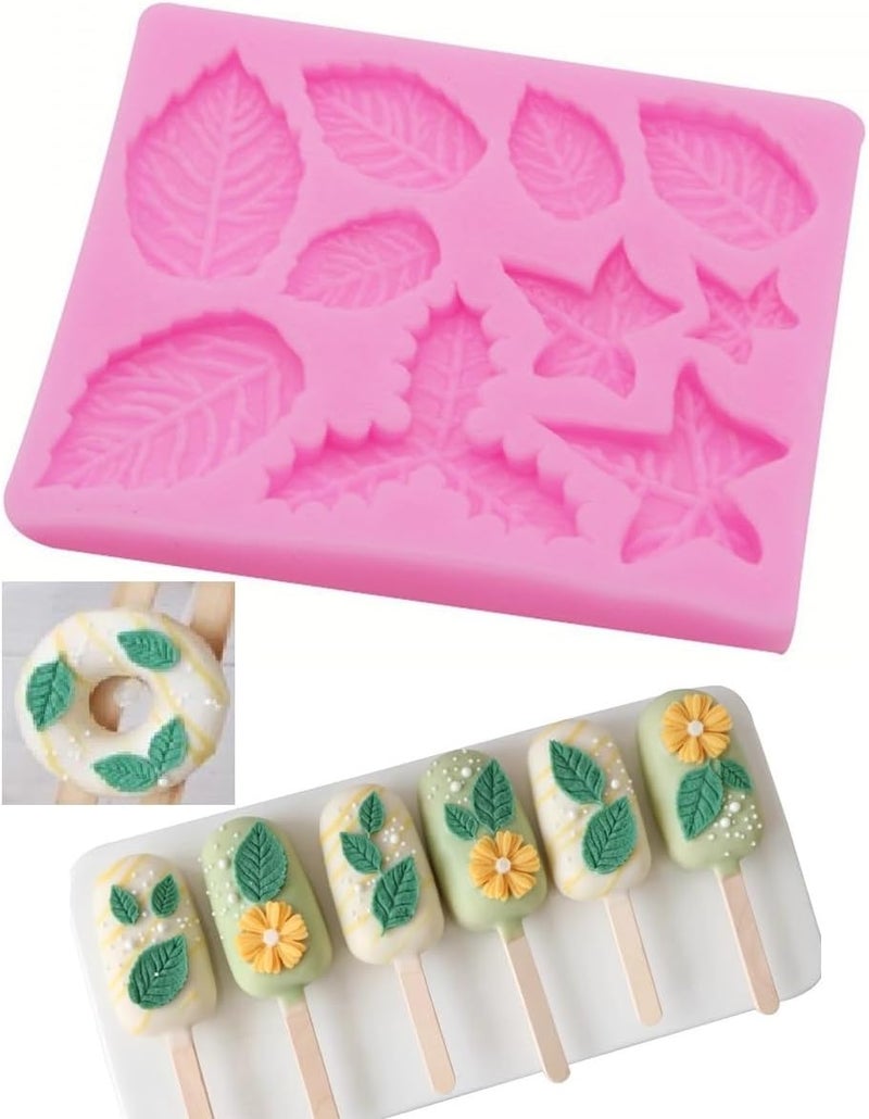 Elinka Leaf Silicone Mold Maple Leaf Candy Molds Fern Leaves Fondant Molds for Cake Decoration Polymer Clay - Image 5