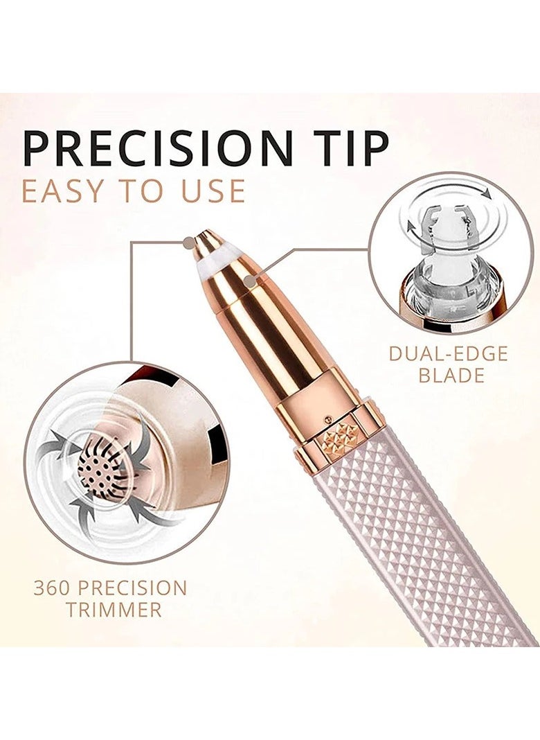 Yameem - Eyebrow Trimmer & Facial Hair Removal for Women, 2 in 1 Eyebrow Razor and Hair Remover, Rechargeable Painless Razors for Face Peach Fuzz, Eyebrow, Lips, Body, Chin, Arms, with Built in LED Light - Image 1