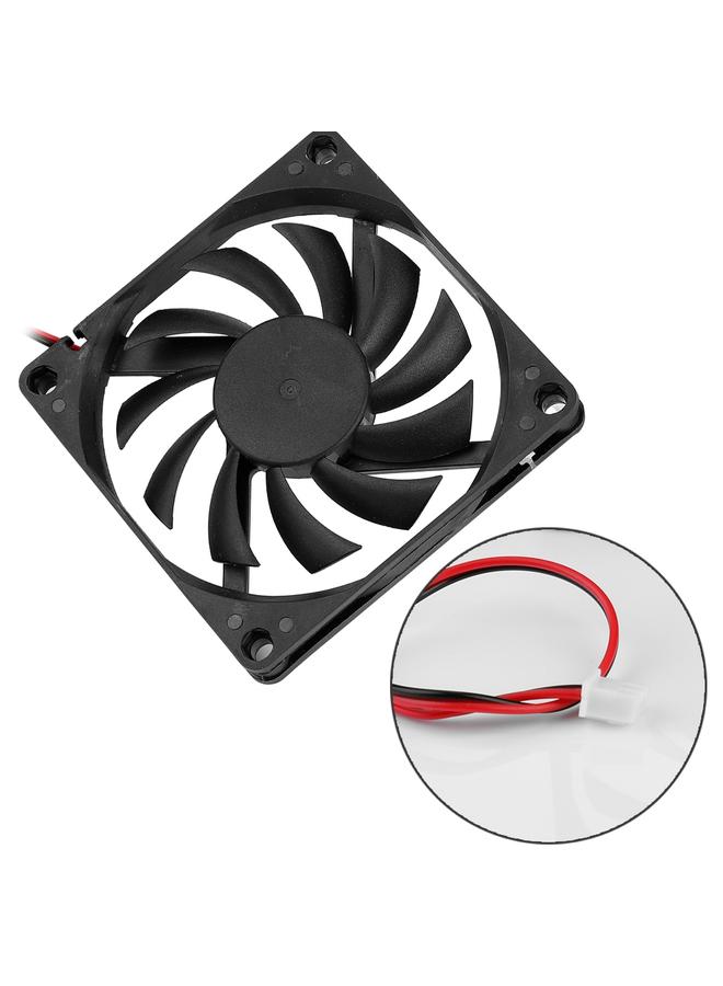 2pcs 8cm 12V CPU Cooling Fan CPU Fans Heat Sink Silent Mute Cooler for Computer PC Black - Image 2