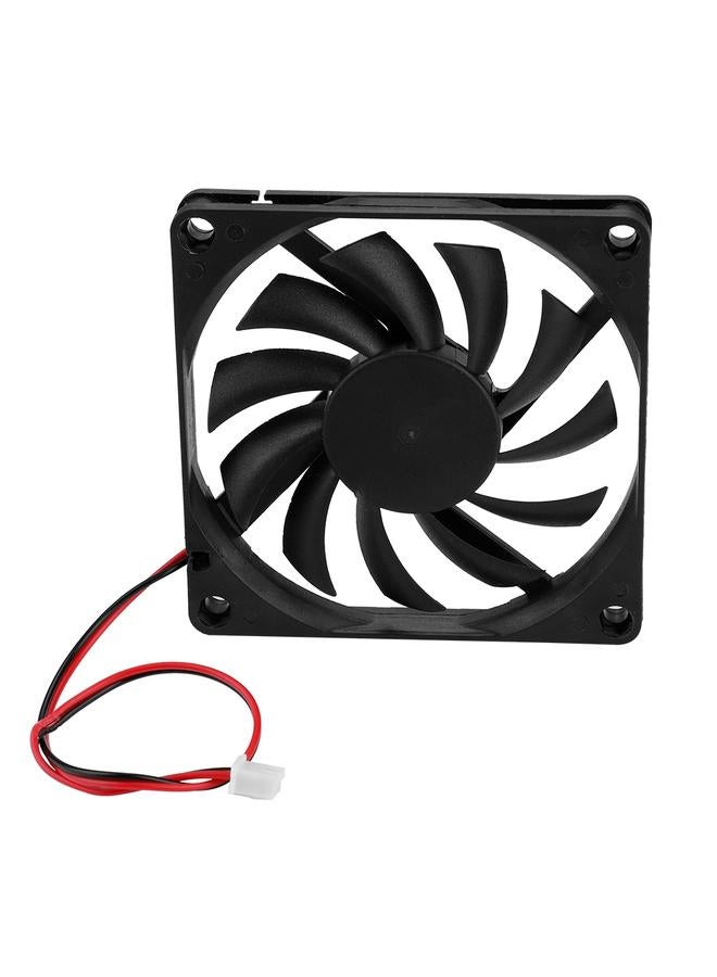 2pcs 8cm 12V CPU Cooling Fan CPU Fans Heat Sink Silent Mute Cooler for Computer PC Black - Image 1