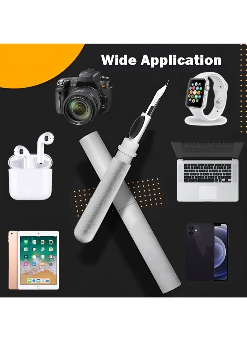 HuHa - Earbuds Cleaning Pen Fits for Airpods Pro 1 2 3 Multi Cleaner Kit Soft Brush for Bluetooth Earphones Case Compact Portable Multifunctional Cleaning Kit (White) - Image 1