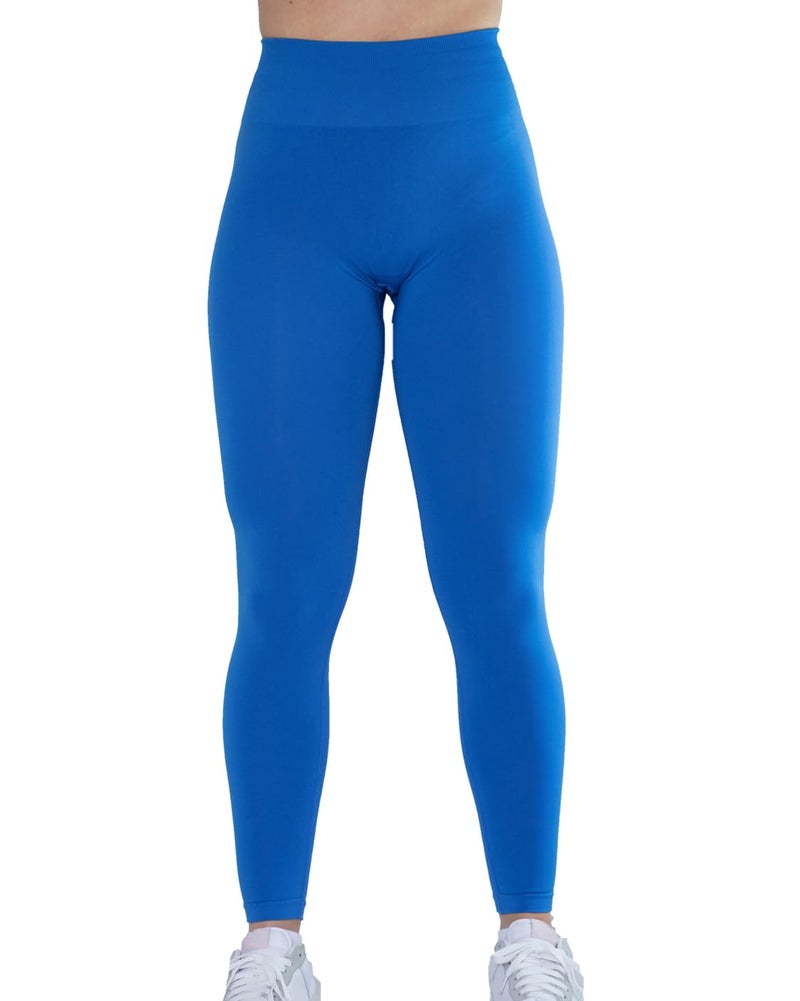 AUROLA Workout Leggings for Women Seamless Scrunch Tights Tummy Control Gym Fitness Girl Sport Active Yoga Pants (S, Diva Blue) - Image 4