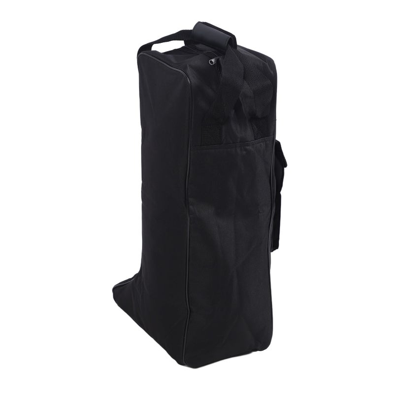 Boot Bag with Handle Oxford Cloth and Leather Black Waterproof Portable Boots Storage Bag for Cowboy Boots Snow Boots - Image 5