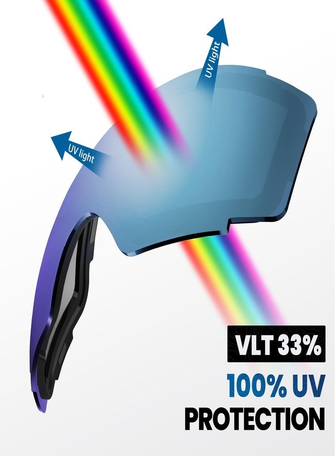 اوت دور ماستر عدسات بديلة لنظارات التزلج OutdoorMaster PRO - أكثر من 20 خيارًا (VLT 33% أزرق جليدي) - Image 4