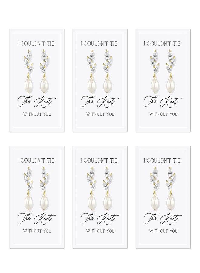 Frodete Bridesmaid Gifts Bridesmaid Earrings Maid of Honor Proposal Gold Knot Earrings Bridesmaids Gifts, Metal, No Gemstone - Image 1