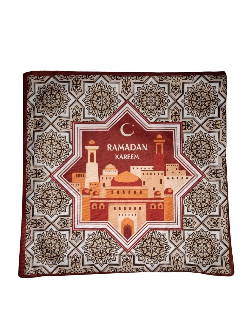 كيس مخدة باشكال رمضان متعدد الالوان و الاشكال - طقم 4 قطع من نفس الشكل - مقاس 40 × 40 سم  - Image 1