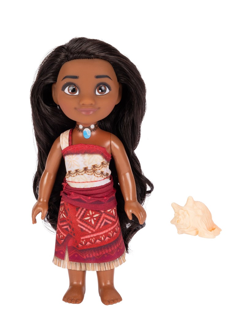 Disney دمية موانا 2 موانا ولوتو الصغيرة 6 بوصات، متنوعة 1 قطعة (قد يختلف الشخصية) | دمية أزياء | دمية قابلة للجمع | لعب تمثيلي | تنكر | هدية للأطفال - Image 3
