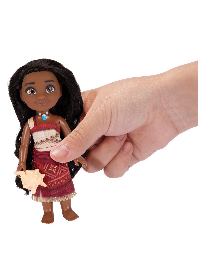 Disney دمية موانا 2 موانا ولوتو الصغيرة 6 بوصات، متنوعة 1 قطعة (قد يختلف الشخصية) | دمية أزياء | دمية قابلة للجمع | لعب تمثيلي | تنكر | هدية للأطفال - Image 4