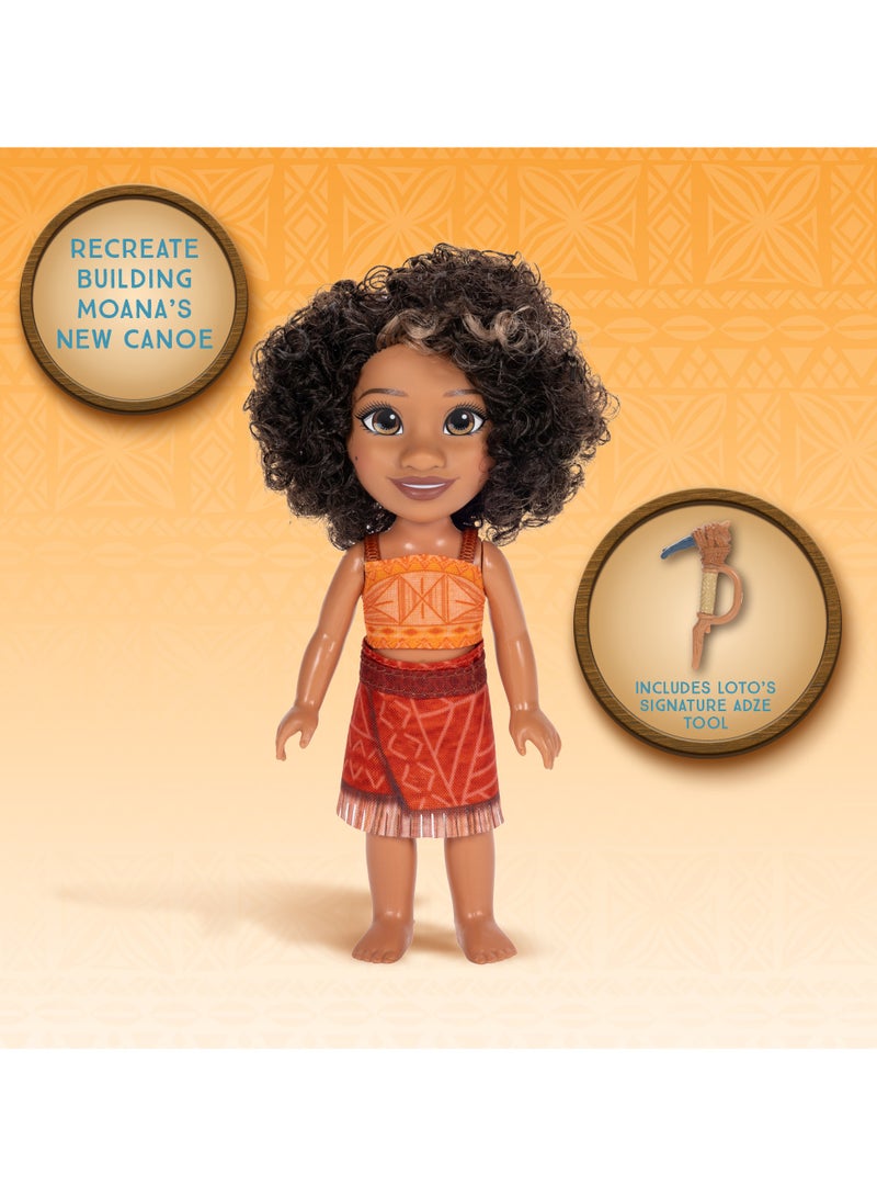 Disney دمية موانا 2 موانا ولوتو الصغيرة 6 بوصات، متنوعة 1 قطعة (قد يختلف الشخصية) | دمية أزياء | دمية قابلة للجمع | لعب تمثيلي | تنكر | هدية للأطفال - Image 5