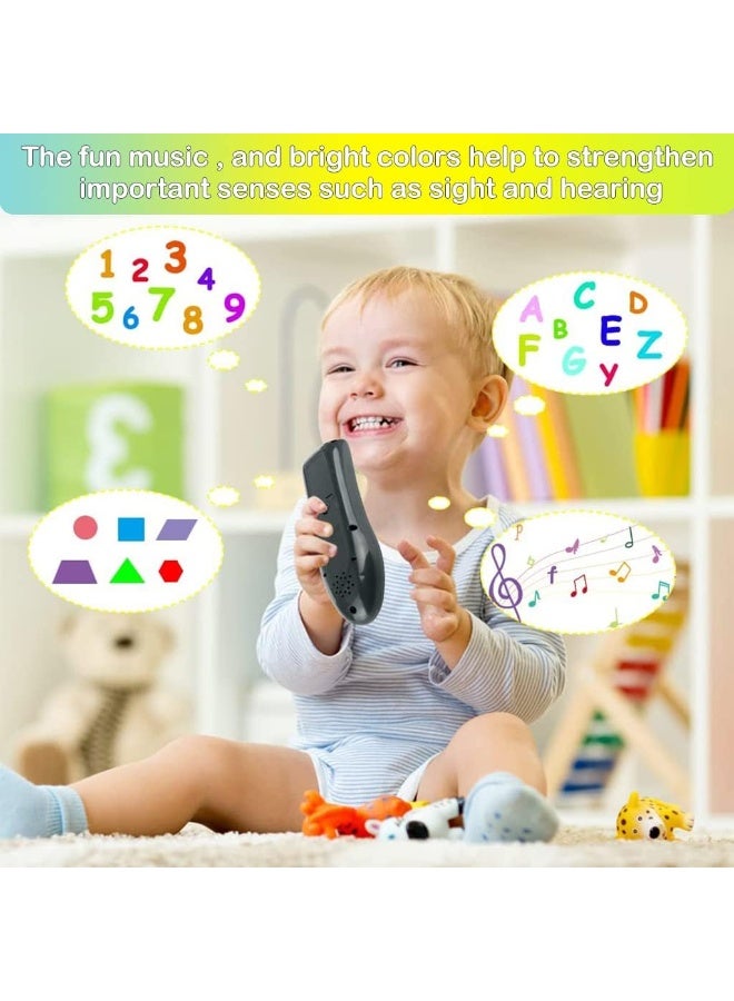 TOY GARDEN Baby TV Remote Control Learning Toy, for 18 Months+ Baby,My First Learning Toy with 3 Languages Encourage Babies and Toddlers to Learn Numbers, Educational Kids Toy(Gray Body Colored Buttons) - Image 5