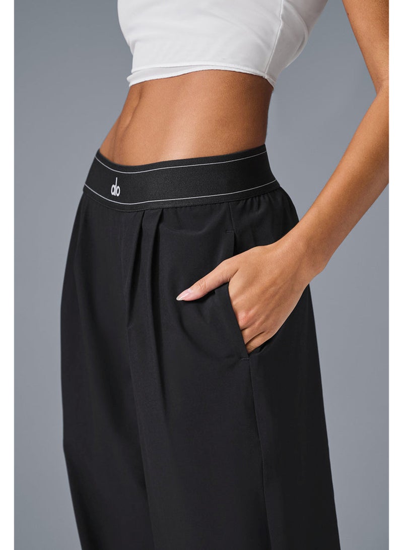 ألو بنطلون ALO Yoga 30 Inseam Suit Up، بنطلون واسع الساق بقصّة عادية للنساء (مصمم للطول 5'7 أقل) - أسود - Image 2