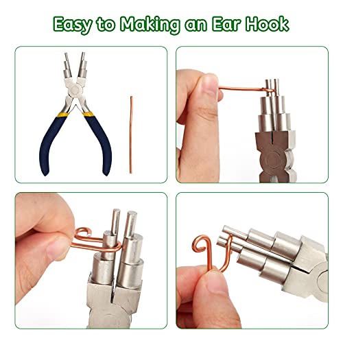 Coolrunner 6 In 1 Wire Looping Pliers With Anti Slip Handle - Bail Making Pliers for Jewelry Making Wire Bending Tool for Bending 3-10mm Bails, Loops, Hooks, Jump Rings - Image 5