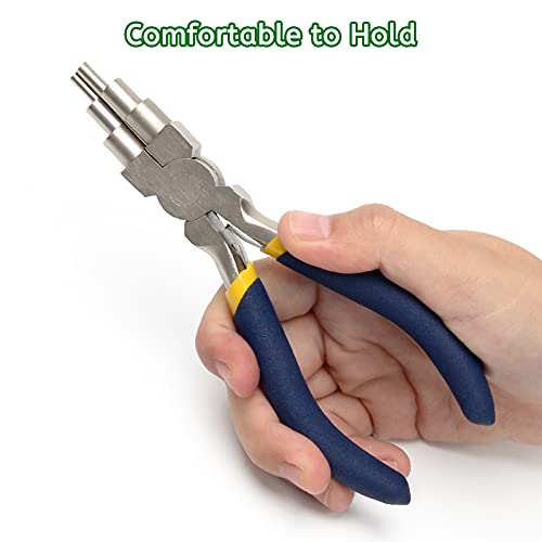 Coolrunner 6 In 1 Wire Looping Pliers With Anti Slip Handle - Bail Making Pliers for Jewelry Making Wire Bending Tool for Bending 3-10mm Bails, Loops, Hooks, Jump Rings - Image 4