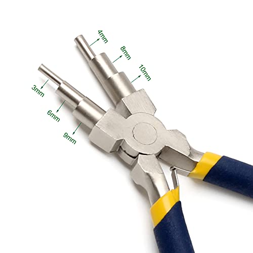 Coolrunner 6 In 1 Wire Looping Pliers With Anti Slip Handle - Bail Making Pliers for Jewelry Making Wire Bending Tool for Bending 3-10mm Bails, Loops, Hooks, Jump Rings - Image 2