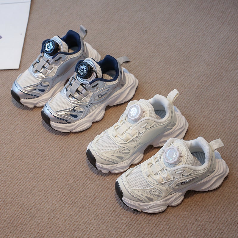 Rotating Buckle Children'S Shoes 2025 New Boys' Breathable Mesh Sneaker Girls' Torre Shoes Children'S Running Shoes - Image 2