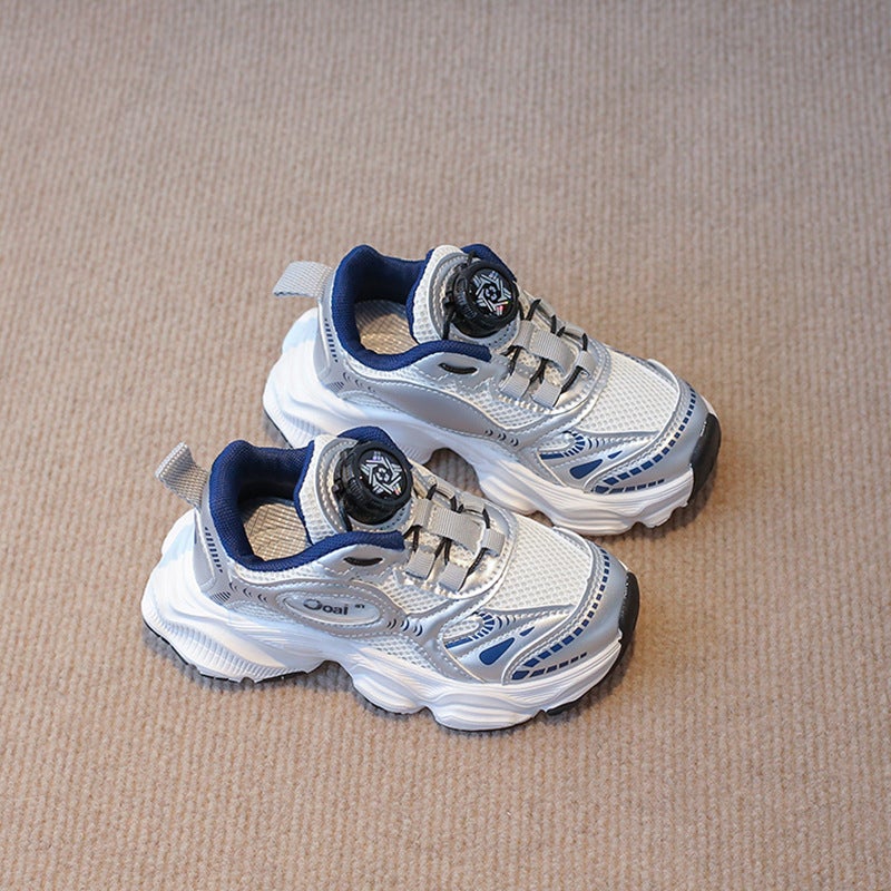 Rotating Buckle Children'S Shoes 2025 New Boys' Breathable Mesh Sneaker Girls' Torre Shoes Children'S Running Shoes - Image 5