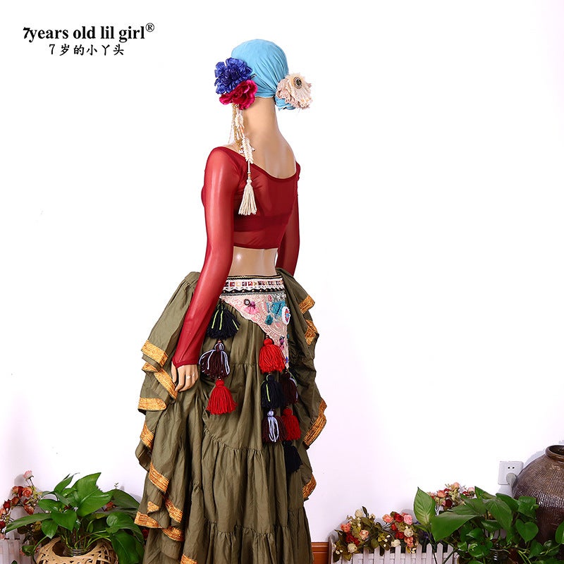 Belly Dance Top Brand Design 2024 Spring And Taiwan Shuisha Shoulderless Fingers Cg201 - Image 4