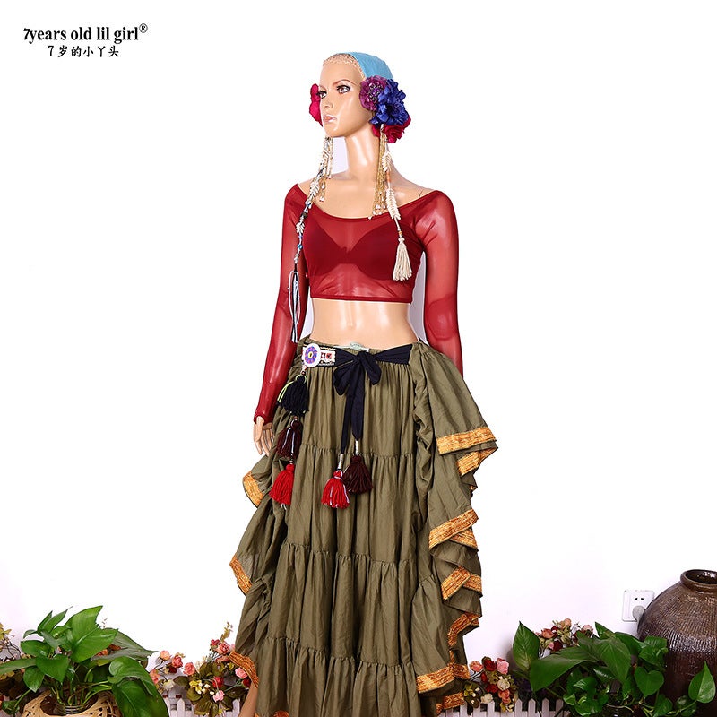 Belly Dance Top Brand Design 2024 Spring And Taiwan Shuisha Shoulderless Fingers Cg201 - Image 3