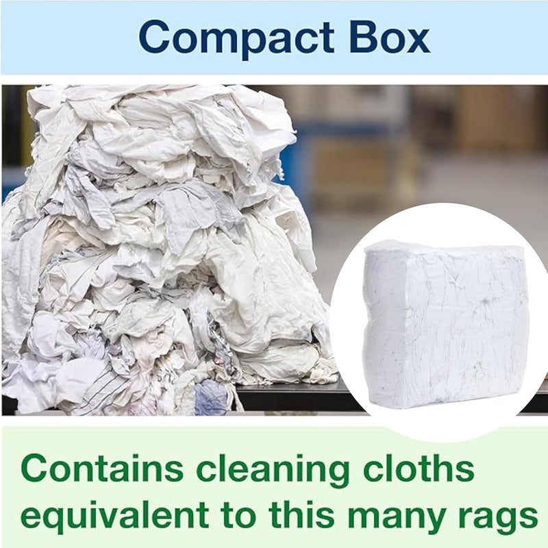 Biella 10kg Cotton Cleaning Rags Furniture Clinic Lint Free Cotton Cloth Rags - For Cleaning, Polishing, Buffing, Waxing & Wiping (PURE WHITE) - Image 4