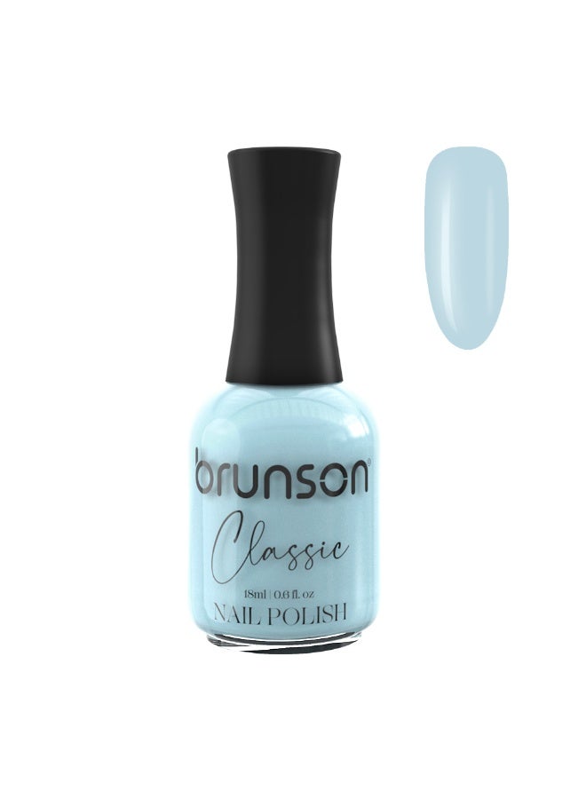 Brunson Classic Nail Polish 18ml Fast Dry Nail Lacquer Nail Harderner Normal Polish Glossy Gel Effect Quick Air Dry Long-Lasting Natural Nail Enamel Salon Quality Manicure Pedicure Regular Polish - Image 1