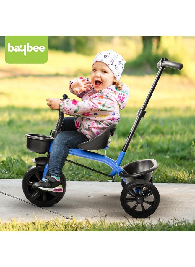 BAYBEE Baybee Baby Tricycle for Kids, Smart Plug & Play Kids Cycle with Eva Wheels, Bell, Storage Baskets & High Backrest | Kids Tricycle Trike | Baby Cycle for Kids 2 to 5 Years Boy Girl (Pro Blue)  - Image 2