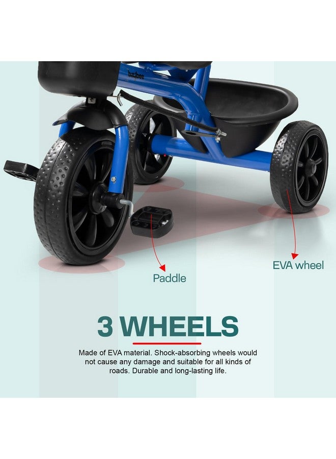 BAYBEE Baybee Baby Tricycle for Kids, Smart Plug & Play Kids Cycle with Eva Wheels, Bell, Storage Baskets & High Backrest | Kids Tricycle Trike | Baby Cycle for Kids 2 to 5 Years Boy Girl (Pro Blue)  - Image 5