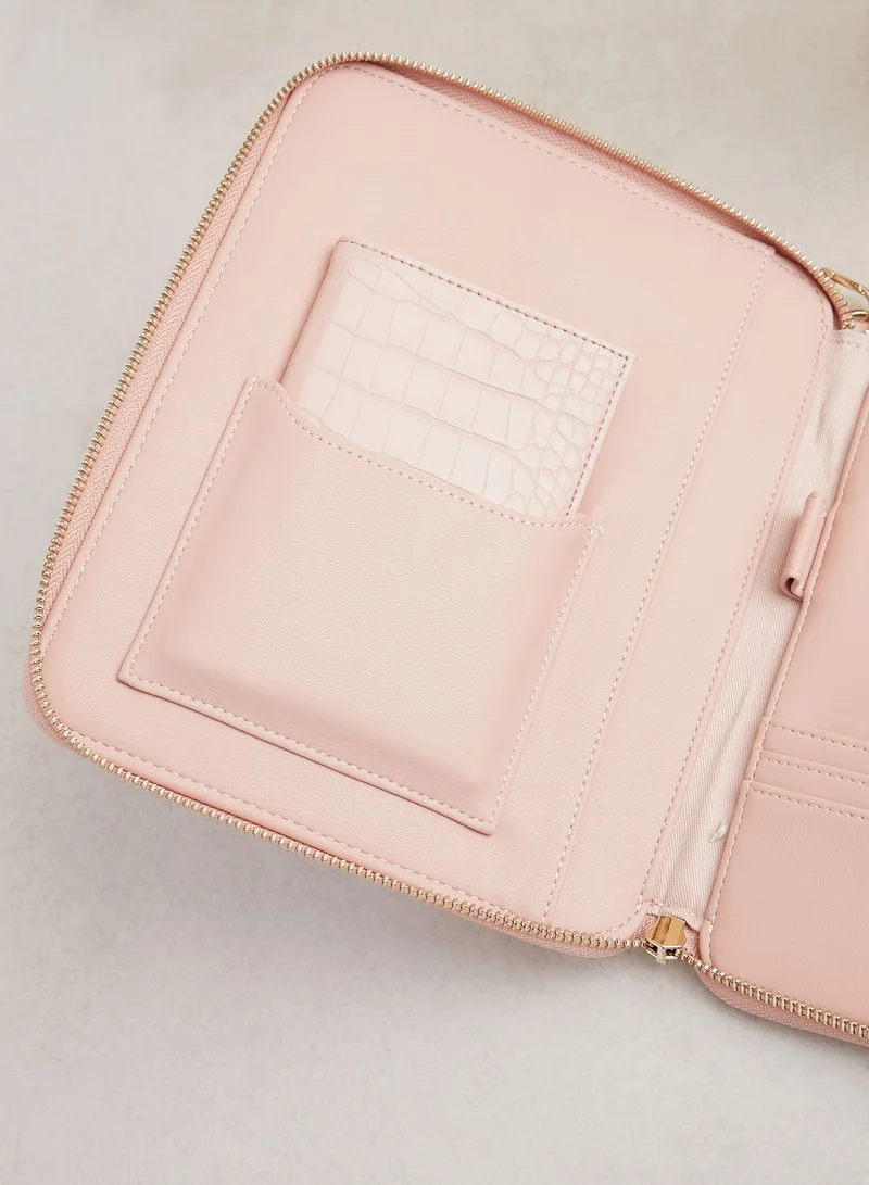 Ted Baker Meyti Imitation Croc A5 Travel Wallet