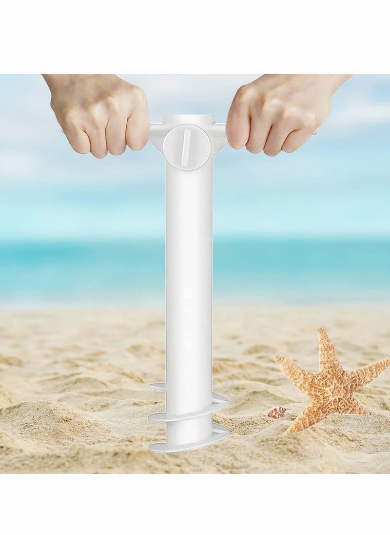 Y&D - Beach Umbrella Screw Sand Anchor Stand Holder, One Size Fits All, Holder Safe for Strong Wind with 4-prongs Hanging Hook - Image 1