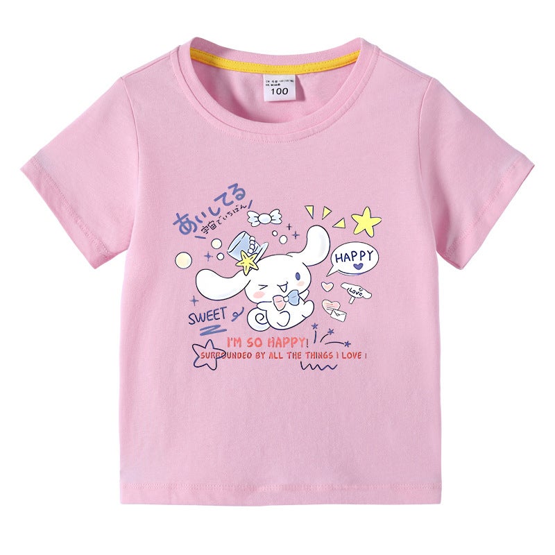 2023 New Children'S Clothing Korean-Style Children'S Summer Short-Sleeved T-Shirt Boys Girls Baby Half-Sleeved T-Shirt Top Cotton - Image 3