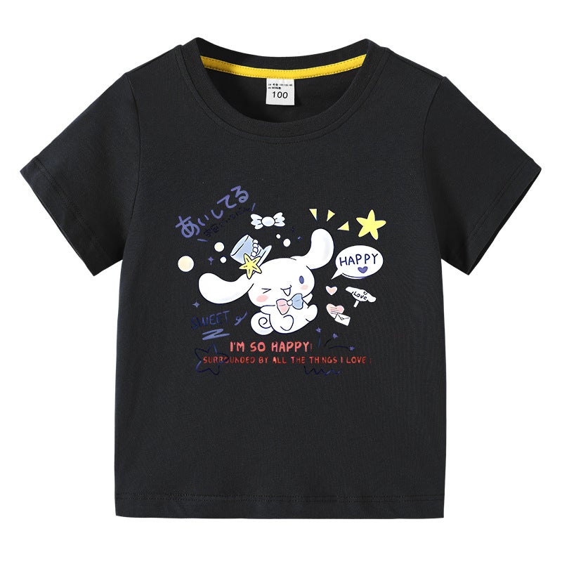 2023 New Children'S Clothing Korean-Style Children'S Summer Short-Sleeved T-Shirt Boys Girls Baby Half-Sleeved T-Shirt Top Cotton - Image 1