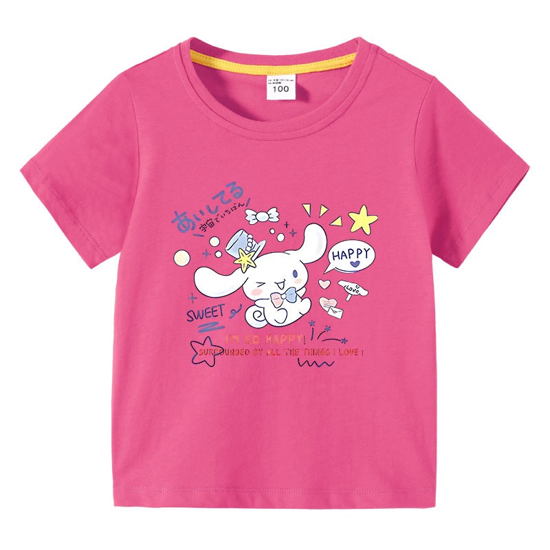 2023 New Children'S Clothing Korean-Style Children'S Summer Short-Sleeved T-Shirt Boys Girls Baby Half-Sleeved T-Shirt Top Cotton - Image 5
