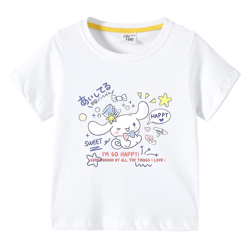 2023 New Children'S Clothing Korean-Style Children'S Summer Short-Sleeved T-Shirt Boys Girls Baby Half-Sleeved T-Shirt Top Cotton - Image 4
